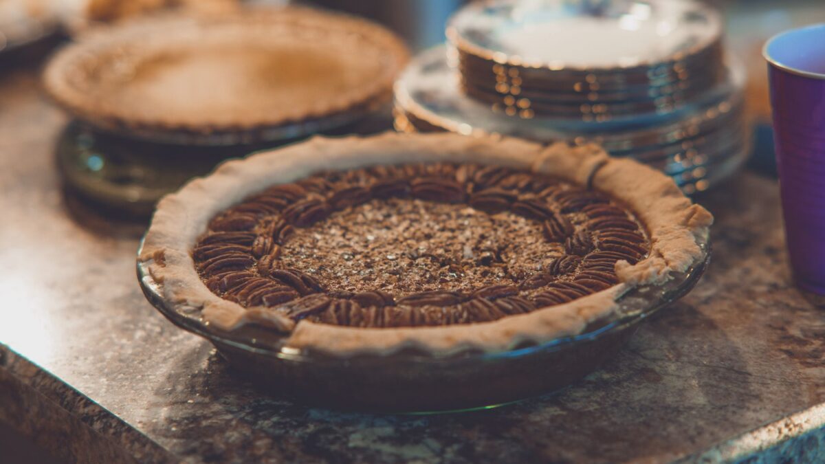 thanksgiving pies on table